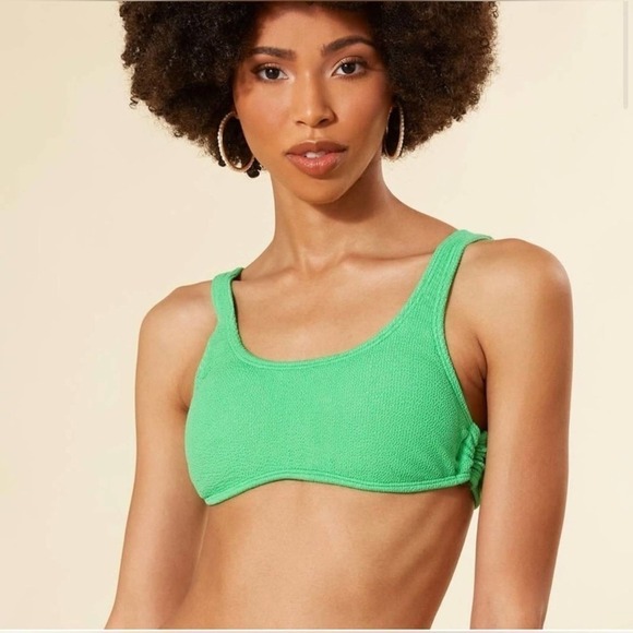 PILYQ KIWI REEF RING SIDE HALTER SIDE D OR 14-16 BIKINI TOP ONLY BRAND NEW - Picture 1 of 10